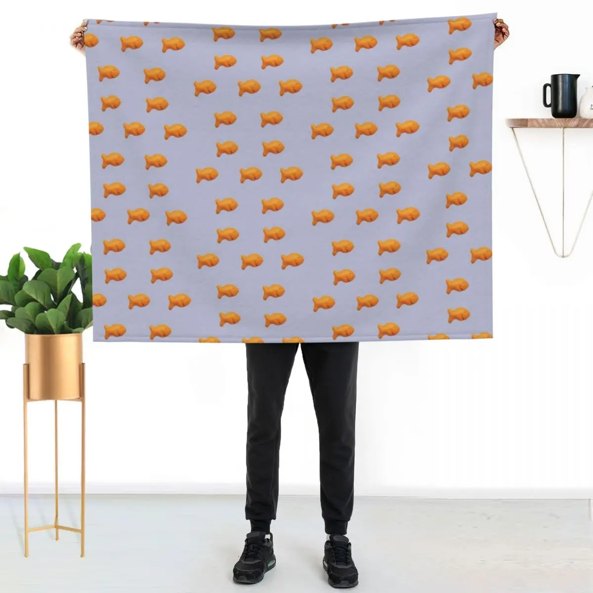 

Goldfish Crackers Throw Blanket Outdoor Soft Blanket for Picnic Beach Camping