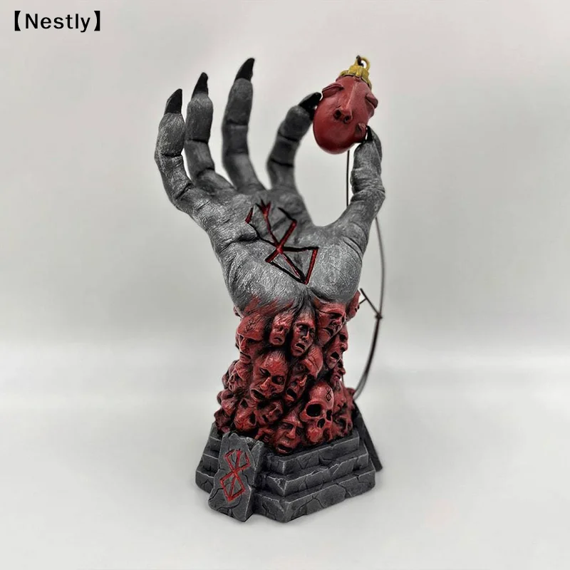 Mad God Grim Reaper Devil's Right Hand of Berserk Skull Rune Decorative Figurines Resin Crafts Access Fear Home Decoration〔Nest〕
