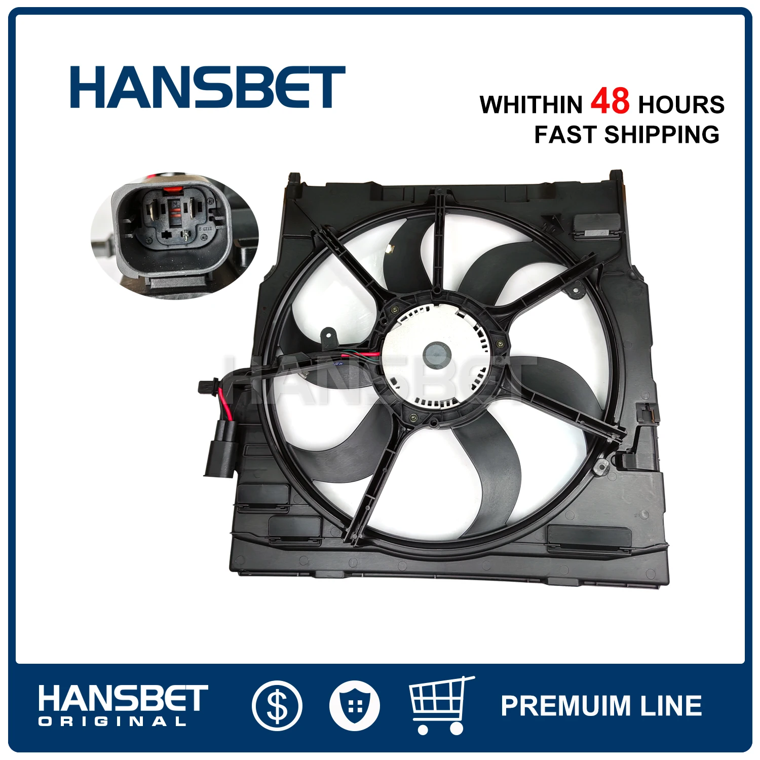 

Radiator Cooling Fan Assembly 420W For BMW X5 E70 X6 E71 N54 N55 17427598739 17428618239 17427616102 HANSBET