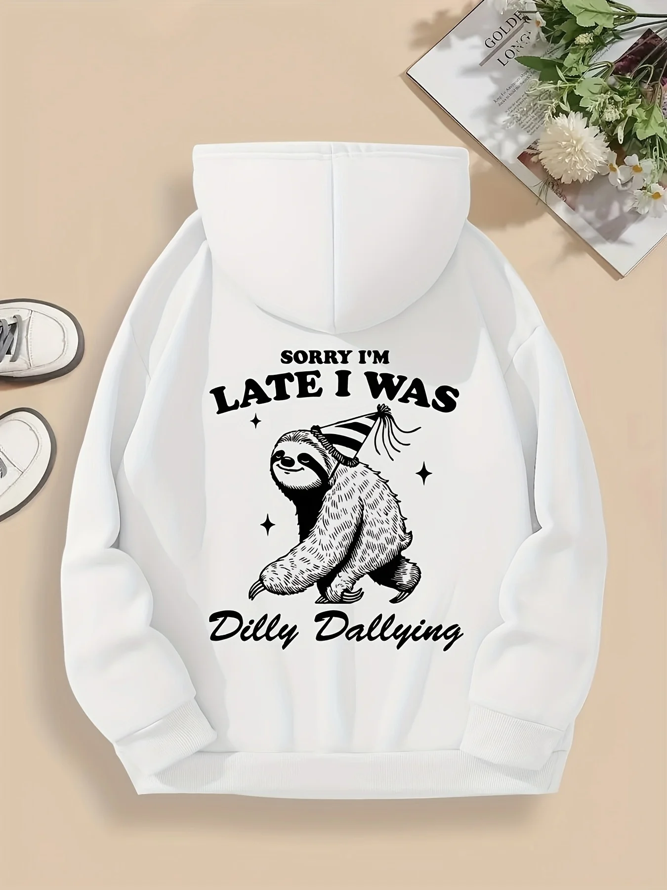 

Sloth Graphic Printing Autumn and Winter Cotton Men's and Women's Hoodies Casual Outdoor Street Sports Loose Training Brand