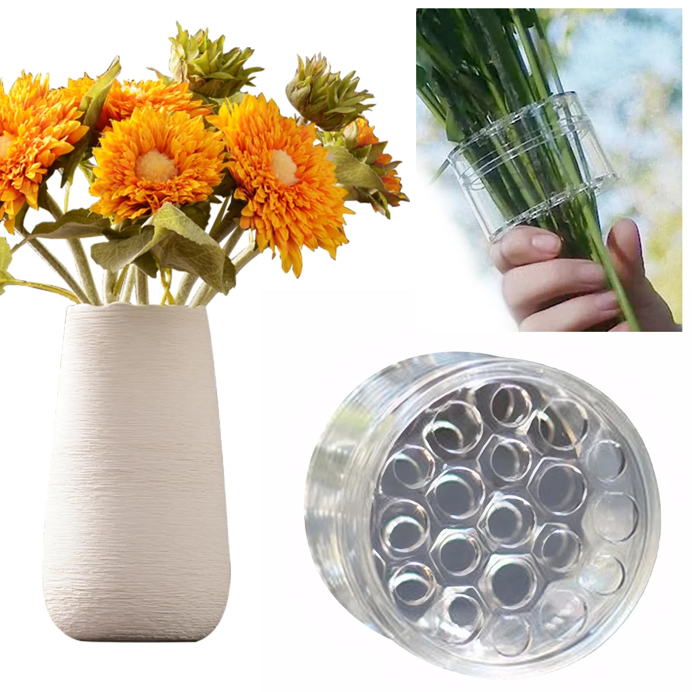 1/2Pcs Spiral Stem Holder DIY Bouquet Twister Arrangement Holder S/L Plastic Flower Stem Holder for Vase Flower Arrangement