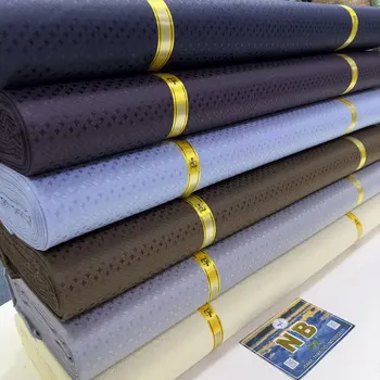 Material de lana de Cachemira para hombre, tela africana Agbada de algodón suave, 2024, traje de alta calidad, 5 yardas