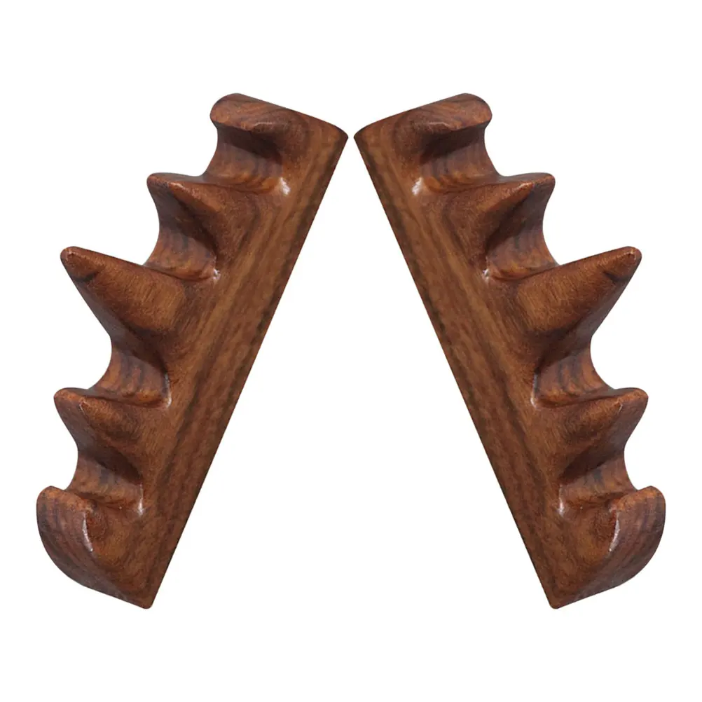 

2pcs Calligraphy Brush Holder Pen Rest Wood Carving Mountain Shape Workspace Organizer Chinese Rack Paint Stand Supplies