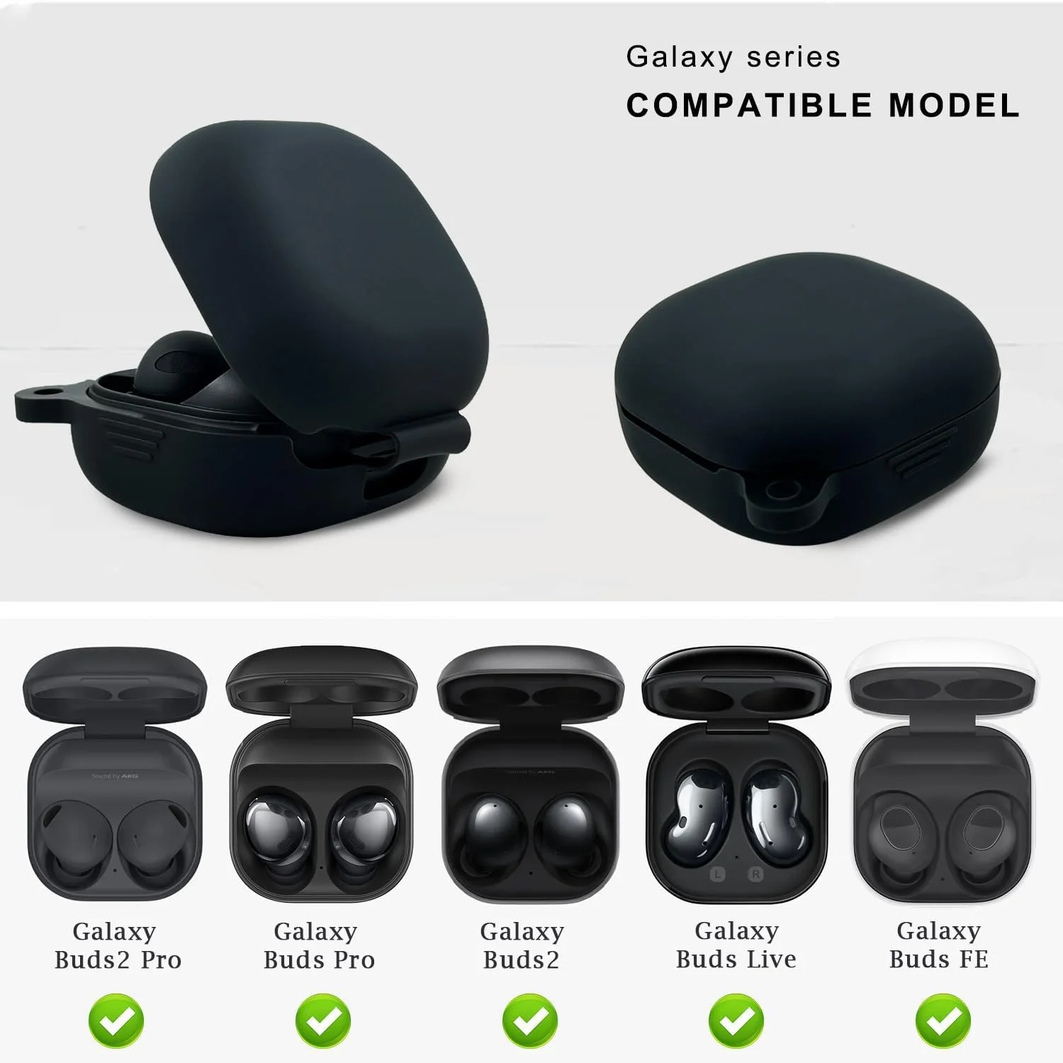 CEYYOR Case Compatible with Samsung Galaxy Buds 2 Pro, 2, Live & Pro SM-R510 Earphone Charging Case with Cleaner Kit