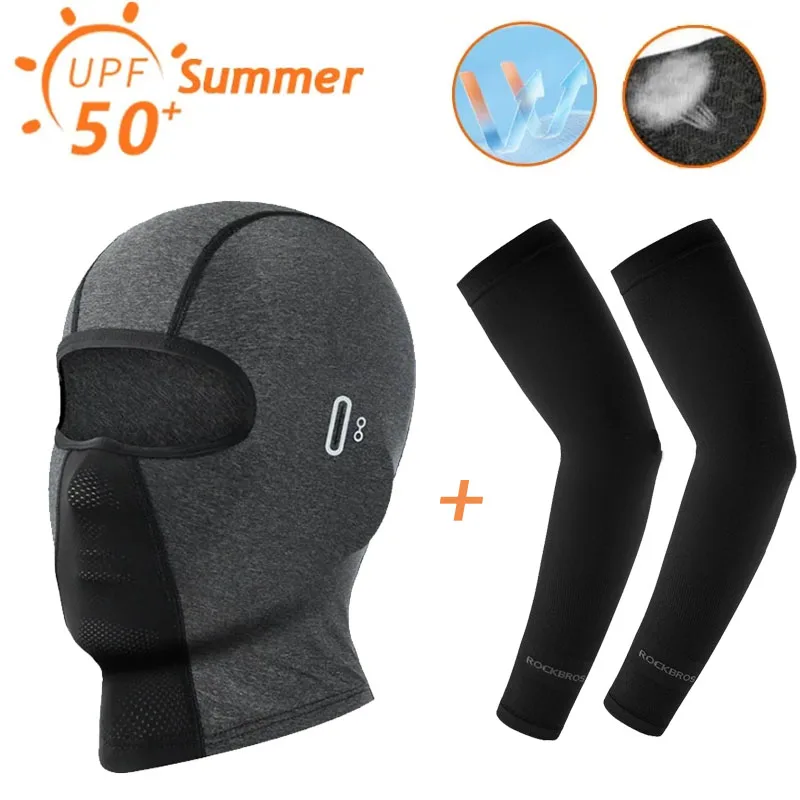 

Набор лыжных масок с рукавами, дышащая, быстросохнущая, защита от ультрафиолета, спортивный рукав для езды на велосипеде, ледяная ткань, солнцезащитный крем, спортивные рукава для фитнеса