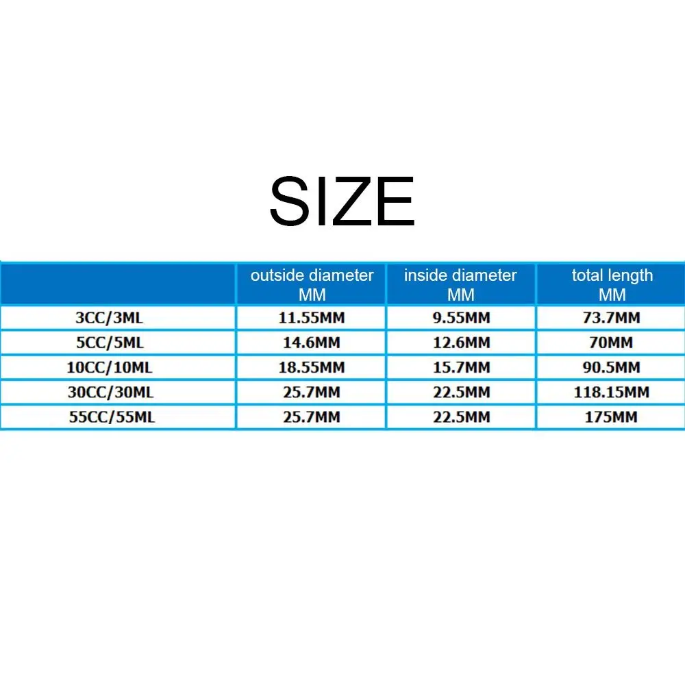 3cc 5cc 10cc 30cc 55CC Helix Luer Lock Tip Dispenser Syringe Barrel Needle Tip Syringe Barrel Valve Robot Adapter