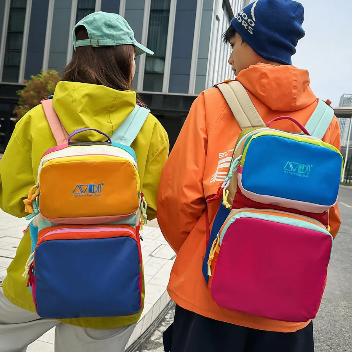 

Small multi-purpose bright-colored outdoor climbing bag with large capacity, student schoolbag, color-matched cycling backpack