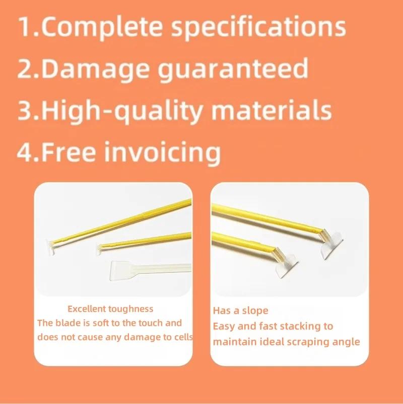 WHB Cell Scrapers Cell Blades 21cm 23cm 29cm Sterile Cell Spatula Rotatable disposable Plastic Cell Scraper For Bio Lab Tools