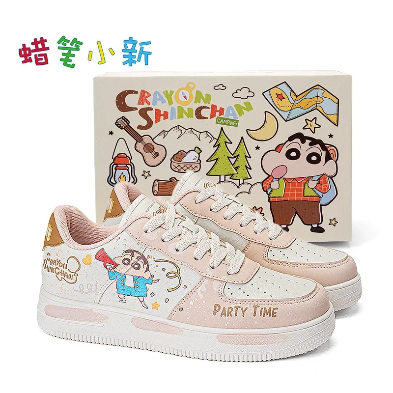 Kawaii Anime Crayon Shin-chan Autumn New Casual Couple Style Skateboarding Shoes Cartoon Versatile Thick-soled Sneakers