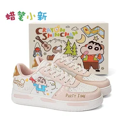 Kawaii Anime Crayon Shin-chan Autumn New Casual Couple Style Skateboarding Shoes Cartoon Versatile Thick-soled Sneakers