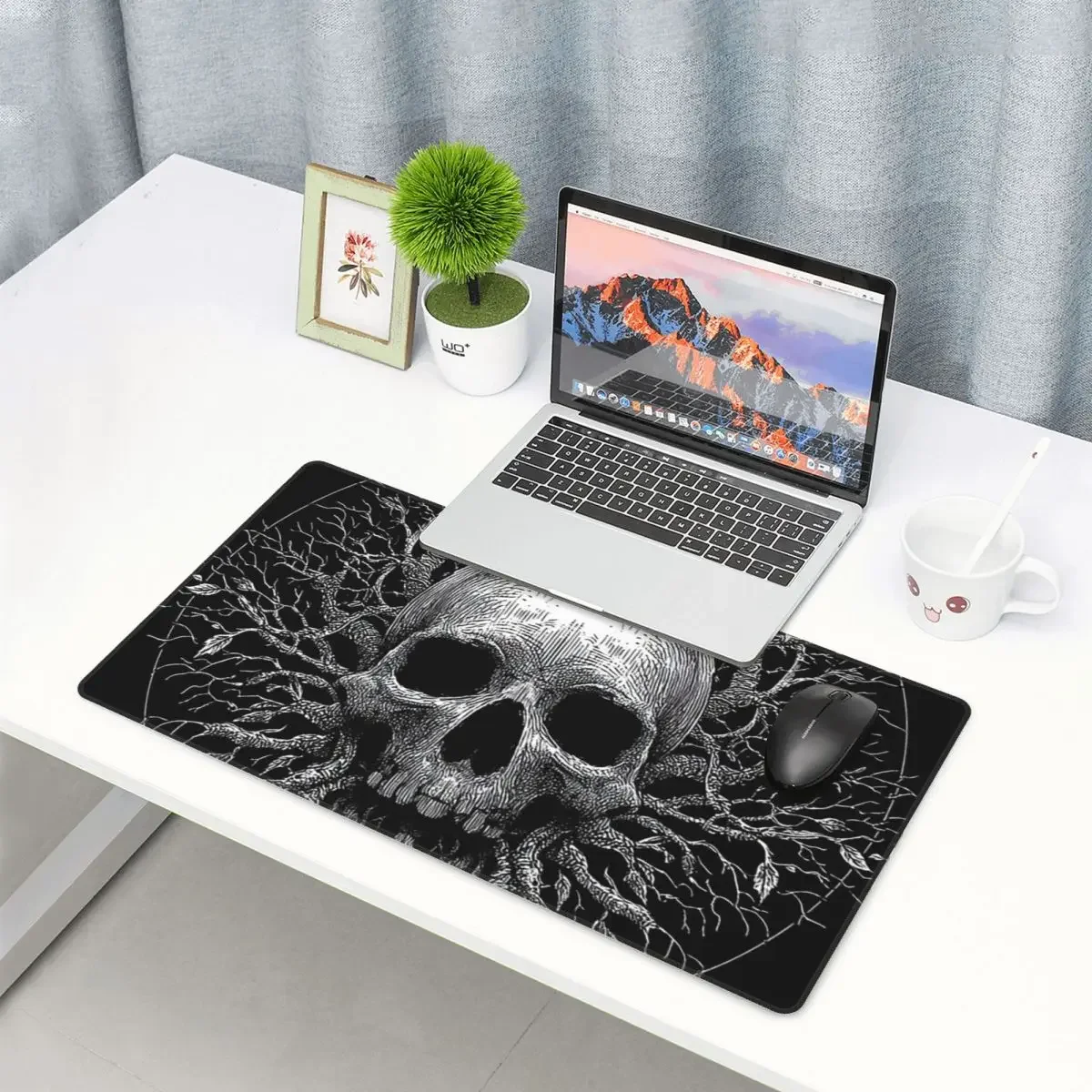Large Mouse Pad Skeleton Tree Printed Gamer PC Laptop Mats Keyboard Carpet Computer Gaming Office Accessories Desk Mat