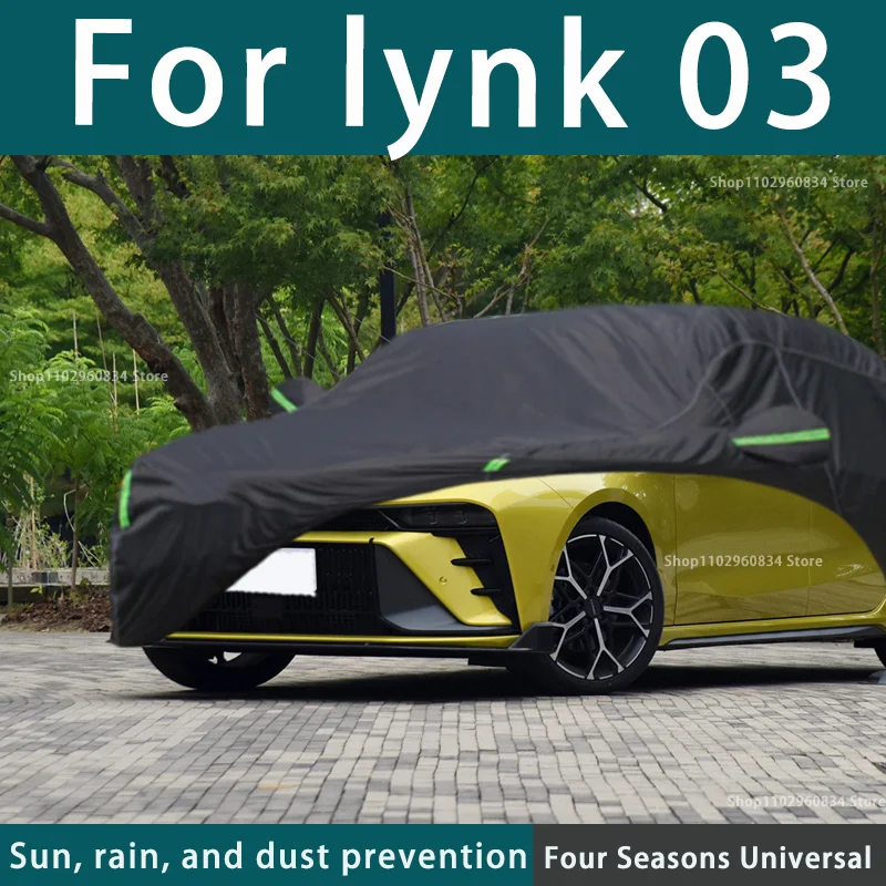 

For Lynk 03 210T Full Car Covers Outdoor Uv Sun Protection Dust Rain Snow Protective Car Cover Auto Black Cover