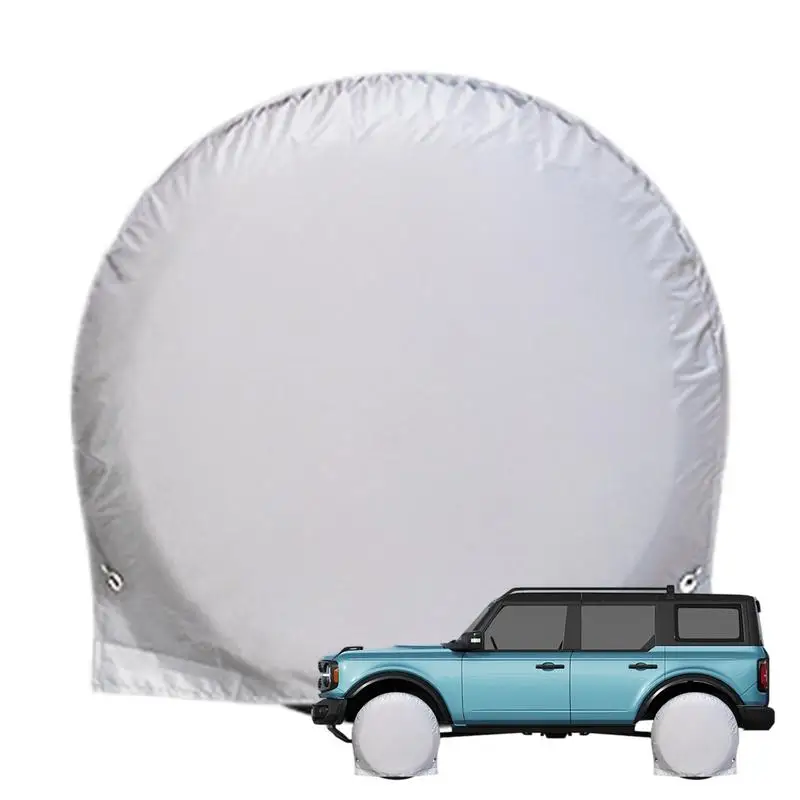 Capa para pneu sobressalente, resistente a UV, à prova d'água, proteção para roda sobressalente, sol, chuva, neve, adequado para pneus de 27-29 polegadas, roda automotiva