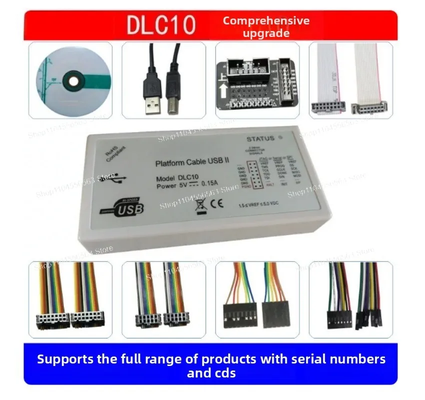 FPGA Download Cable, Platform Cable USB, Compatible with DLC10 DLC9LP Debugger
