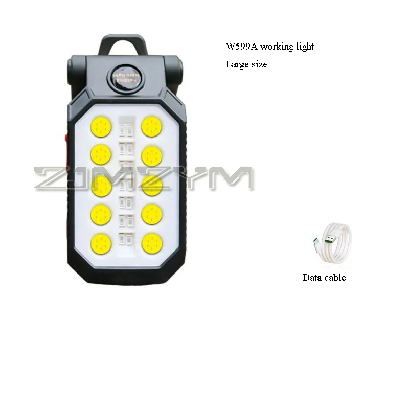 Lampu kerja LED, lampu sorot darurat mobil tahan air magnetik dapat diisi ulang