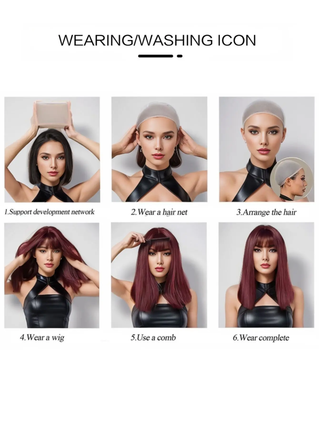 Anime Character Purple Long Straight Hair Chemical Fiber Synthetic Wig Anime Party Game Party Festival Event