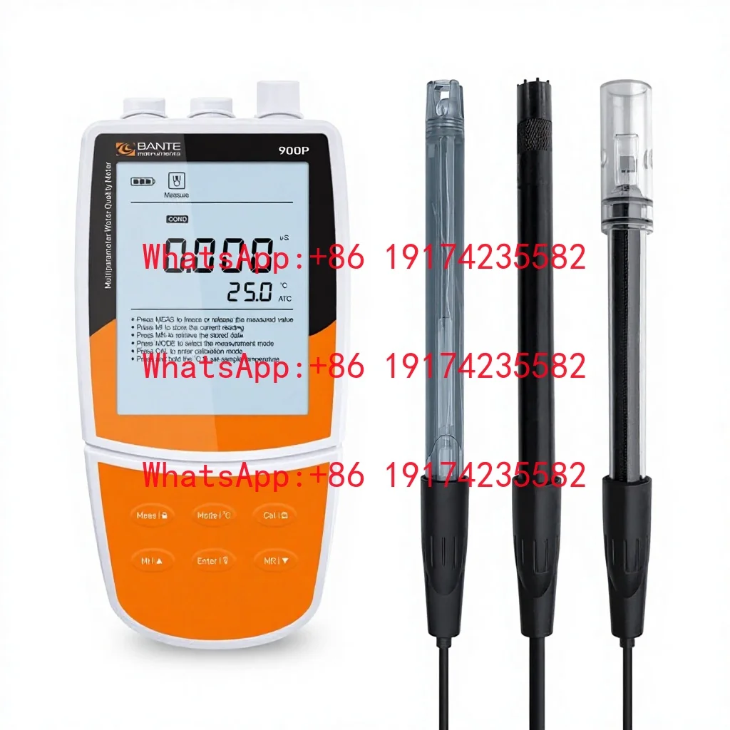 900P Portable Multiparameter Water Quality Meter | Measures PH ORP Ion Conductivity Resistivity TDS Dissolved Oxygen