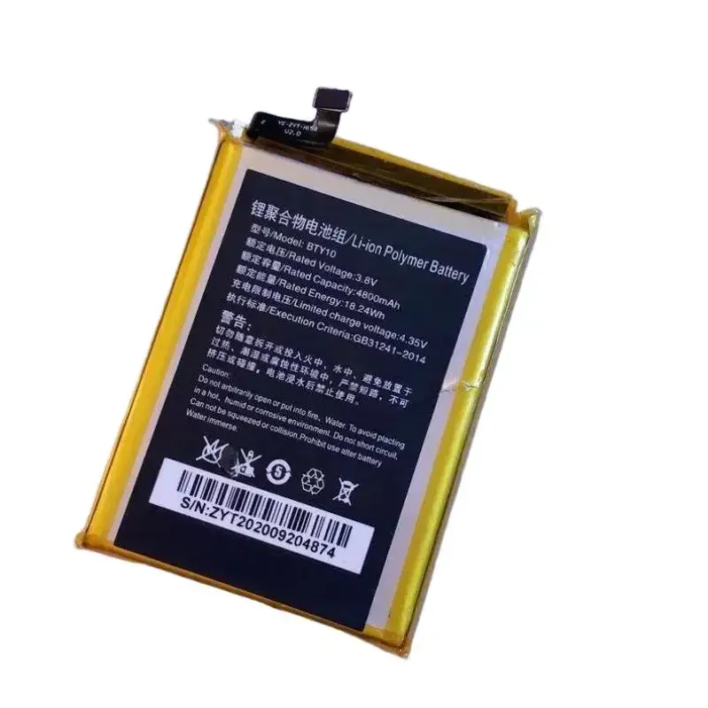 New BTY10 3.8V 4800mAh 18.24Wh Rechargeable Li-ion Polymer Battery For Newland NLS-NFT10 Handheld PDA Data Terminal Replacement