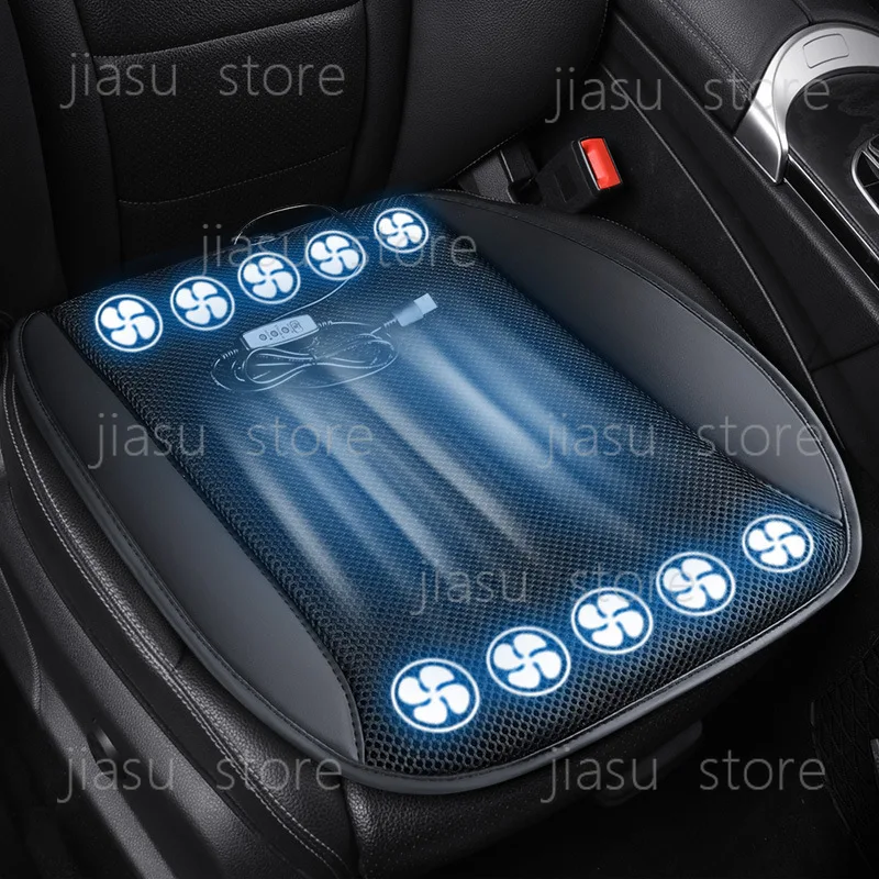 new hair dryer massage seat cushion 12V24V truck fan cool cushion seat cushion breathable seat