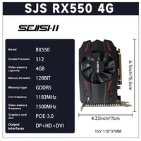 SEJISHI Video Card RX 550 4GB Graphics Cards 128Bit GDDR5 AMD GPU RX550 4GB Mining Gaming Card placa de video PCI-E 3.0X16