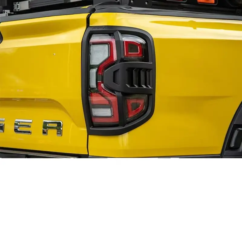 ABAIWAI Tail light cover For Ford Ranger Wildtrak T9 2022 2023 2024 2025 Rear Light Lamp Protective trim Auto Part Accessories
