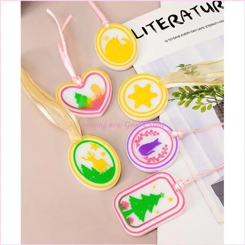 

57QA Beautiful Christmas Decorations Mould Listing Pendant Silicone Mold Jewelry Mold