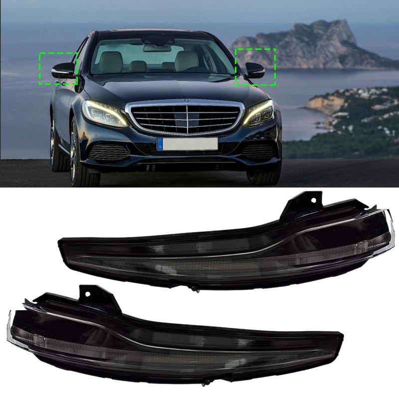 For Mercedes-Benz W205 W213 W222 A0999060701/A0999060801 Car Rearview Mirror Light Turn Signal Light Indicator Lamp