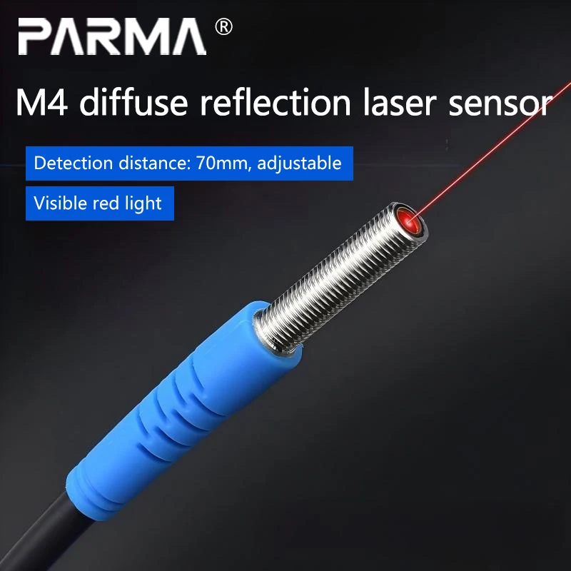 M4 Miniature Laser Diffuse Reflective Photoelectric Switch Sensor Infrared Sensing Switch Visible Light Sensor NO