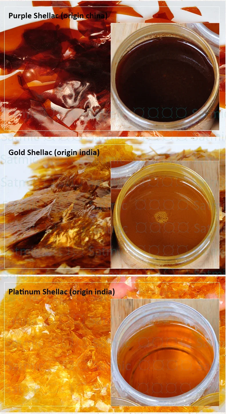 Natural Shellac Flakes For Wooden Repair Polish Furniture Polishing Origin Indian Shellac Varnish Golden Shellac