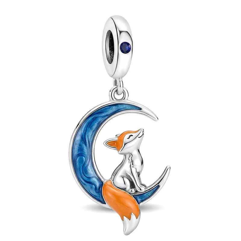 925 Sterling Silber Exquisite Niedliche Himmel-Land-Meer-Tier-Serie Charm-Anhänger für Armbänder DIY Hochwertiger Damenschmuck – Detail 35