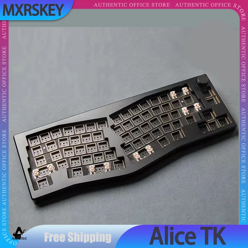 

MXRSKEY Alice TK Механическая геймерская клавиатура, 67 клавиш, RGB, алюминиевая проводная клавиатура, комплект RGB с подсветкой, индивидуальный комплект клавиатуры, подарки