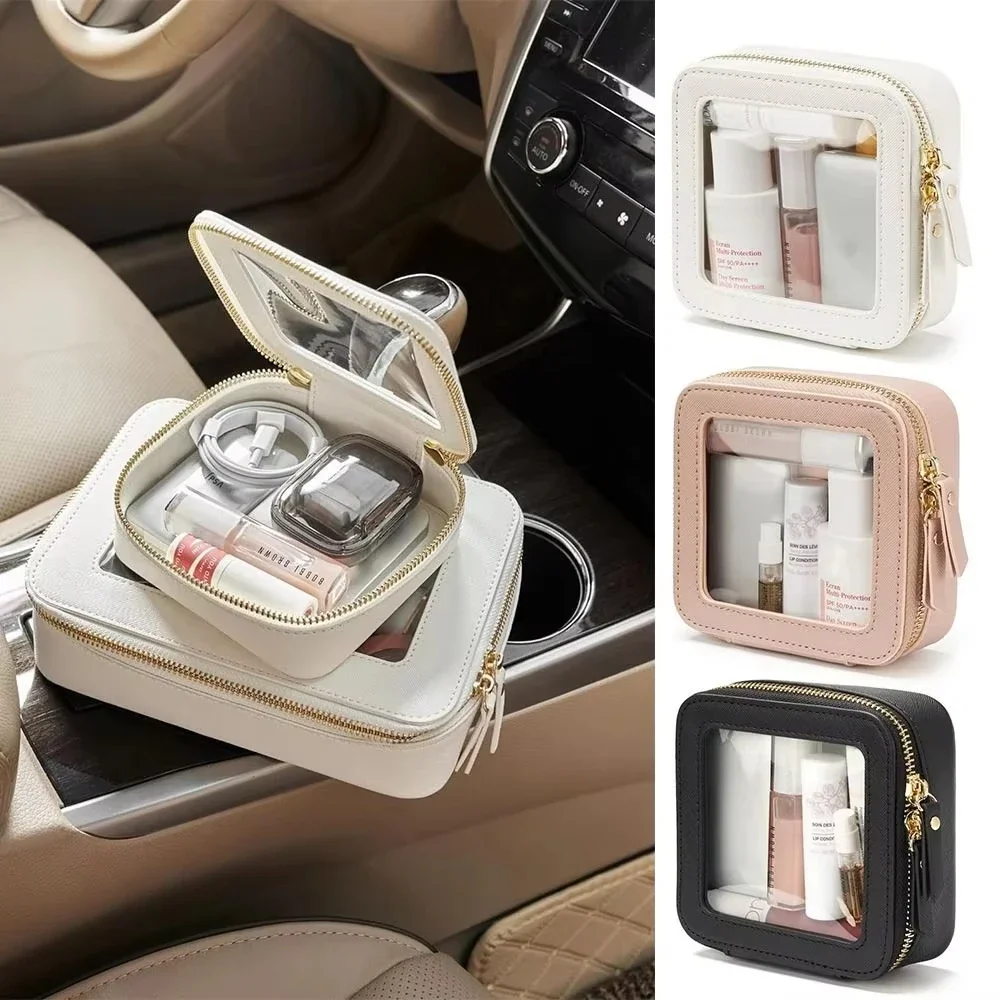 

Travel Toiletries Bag Women Transparent Makeup Bags Cosmetic Bags with Zipper Waterproof Wash Bag Large Makeup Bag for Women Bag