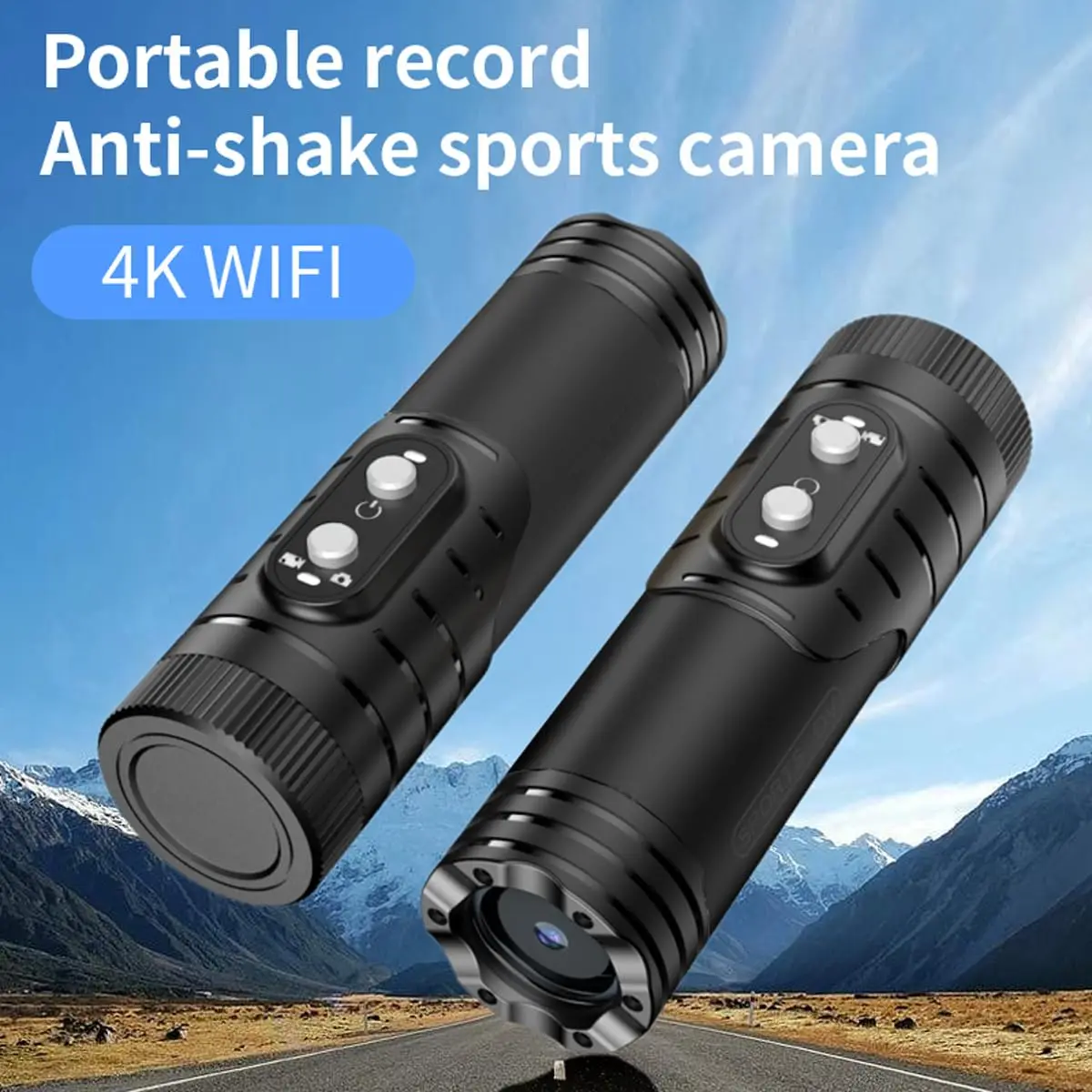 4K Shotgun Camera, Outdoor Hunting Camera with Red Cross WiFi&APP Function Anti Shake Gun Camera Sport Helmet Camera