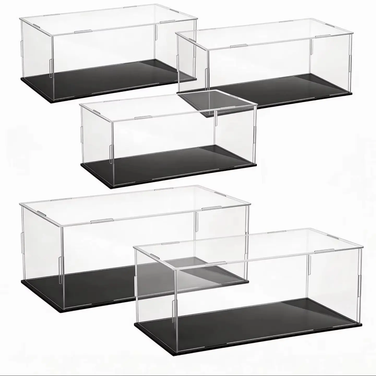 1: 43/32/24/18/12 Display Box Storage Box Model Ornament Dust Cover Transparent Handmade Blind Box Acrylic High Display Boxs