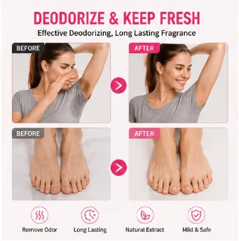 ROZINO rose balm has a soft and delicate texture, applies smoothly, and has a light and pleasant rose fragrance. Helps improve body odor, keeps the body dry, has a light and non-heavy texture, does not easily stain clothing, and is suitable for daily local refreshing care of the body.