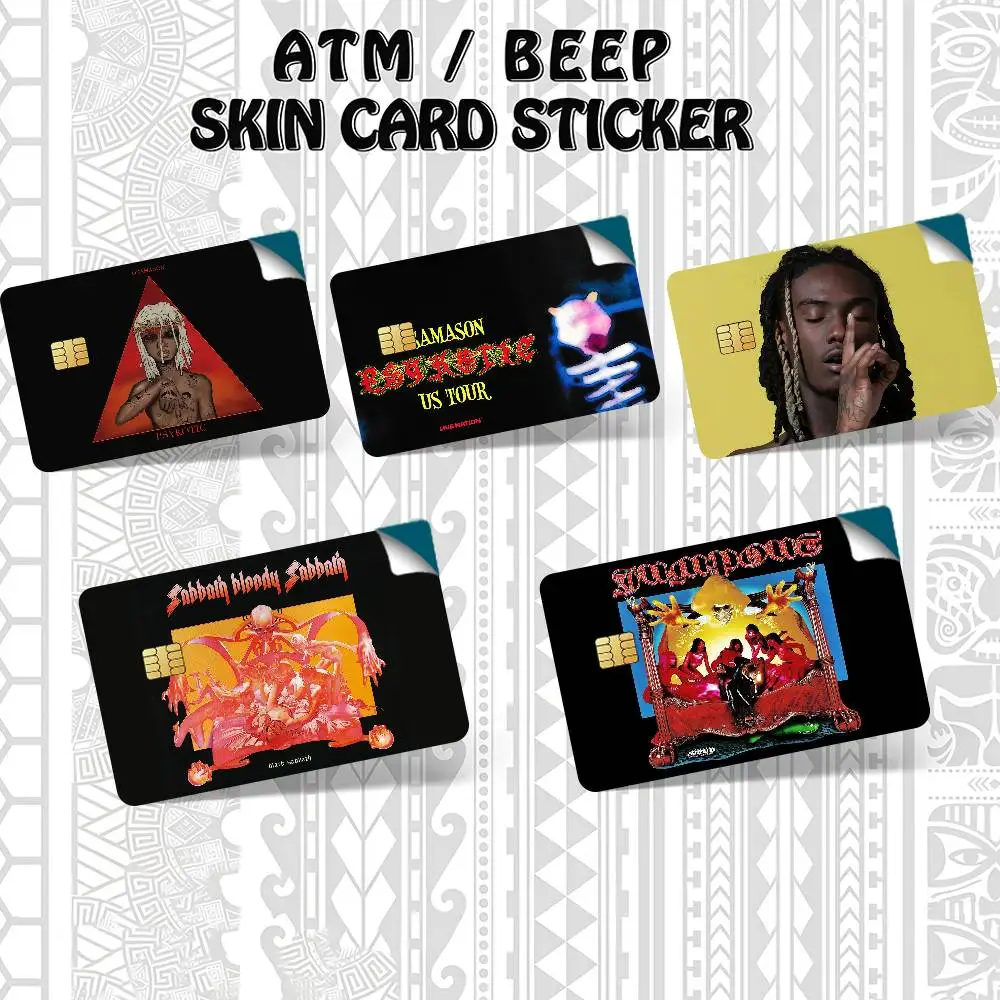 Rapper O-OsamaSon Psychkotic Jump Out Bank Kreditkarten Bus Pass Aufkleber Coole Dekoration Wasserdicht 4PCS Karte