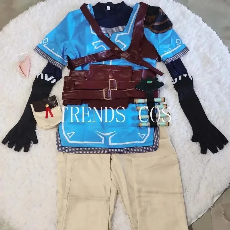 

New 2025 Cosplay Costume Blue Tunic for Comic Con Role Play Outfits Wig Linke full set☆★☆★qq
