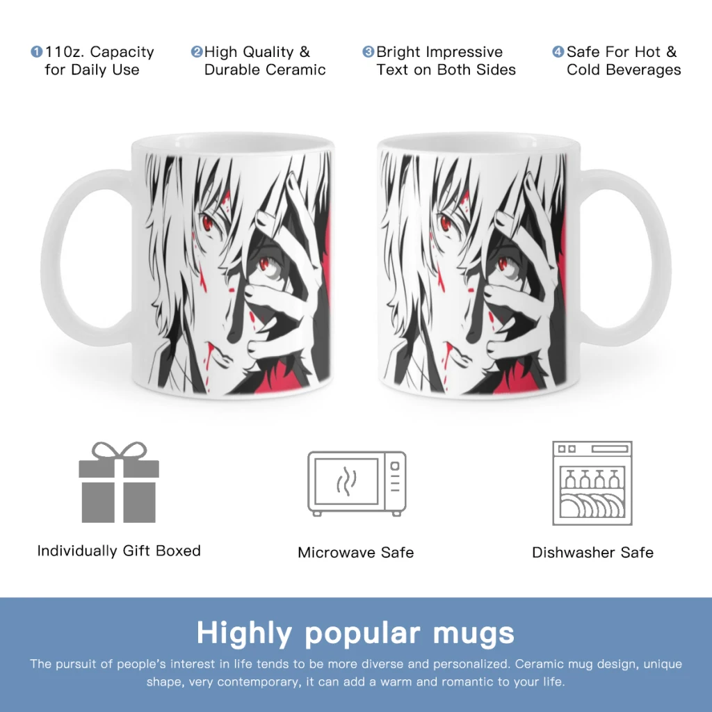 Japanese Anime Bungo Stray Dogs Free shipping Ceramic Cup Coffee Oatmeal Breakfast Cup Creative Personality Mug