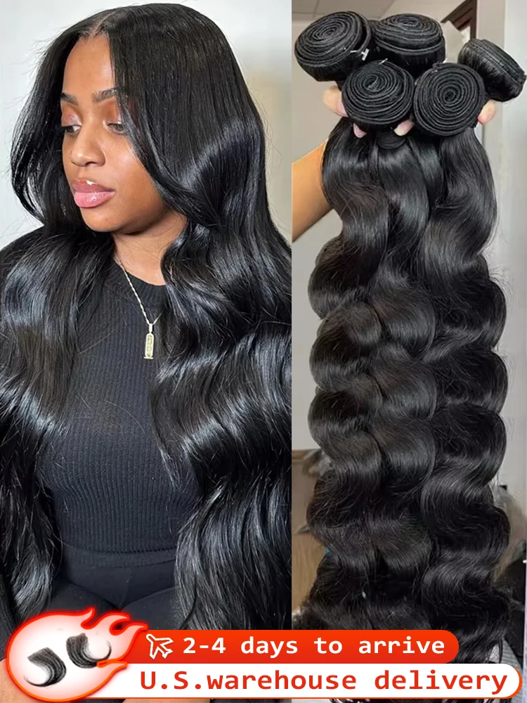 

100% настоящие девственные пучки человеческих волос, 40 дюймов, объемная волна, 4 5 пучков, необработанные человеческие волосы, двойные пучки утка, наращивание для чернокожих женщин