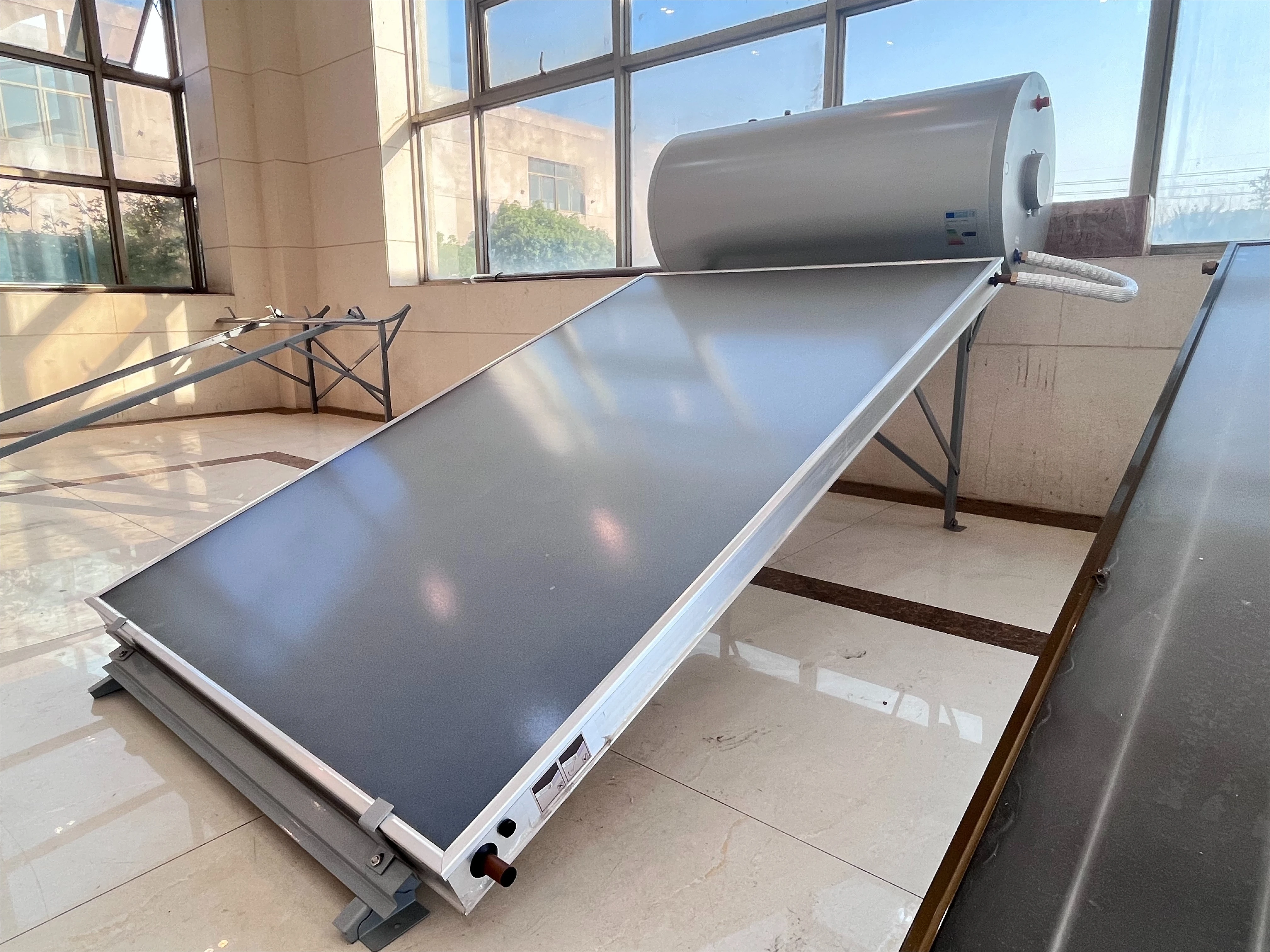Smart Gravity-Fed Solar Water Heater, Enamel Coated Inner Tank Prevents Rust Complete Roof Mount Kit Included Solar Geyser