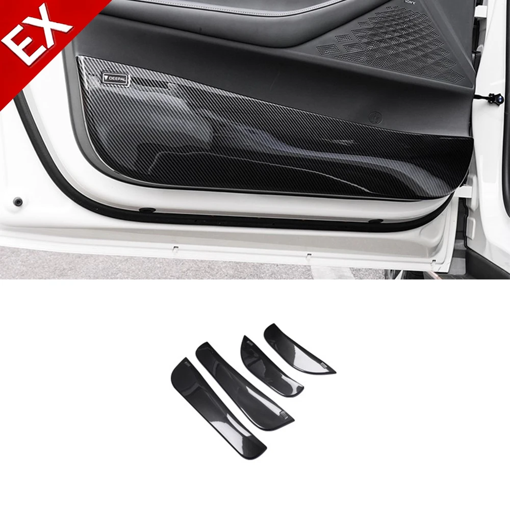 

For Changan Deepal SL03 2024-2026 Plastic Carbon Fiber Car Door Anti-Kick Pads: Side Panel Anti-Dirty Decor Car Accessory