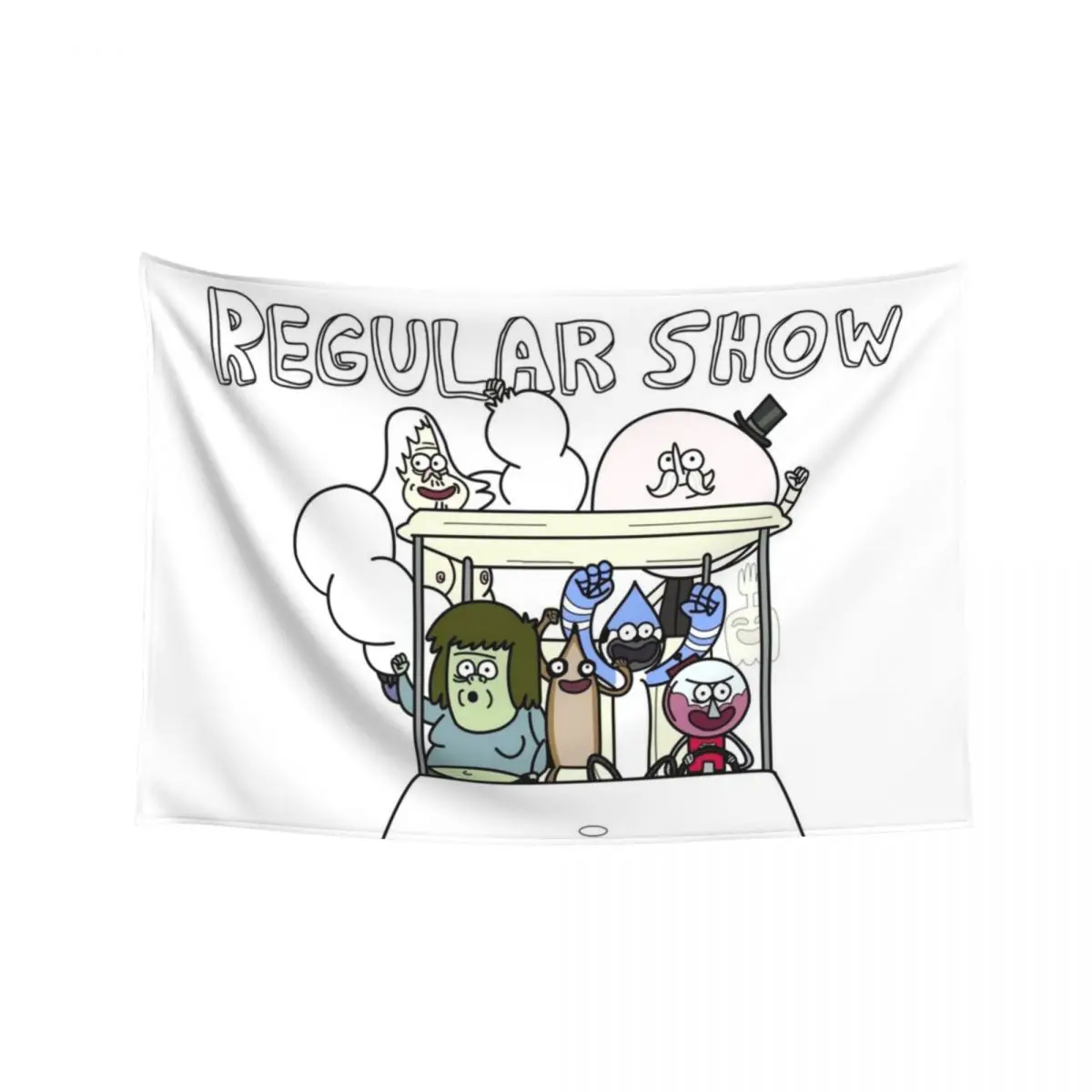 Обычное шоу Главные персонажи Mordecai,Rigby,Muscle Man,Pops,Benson,High Five Ghost,Гобелен с юбками