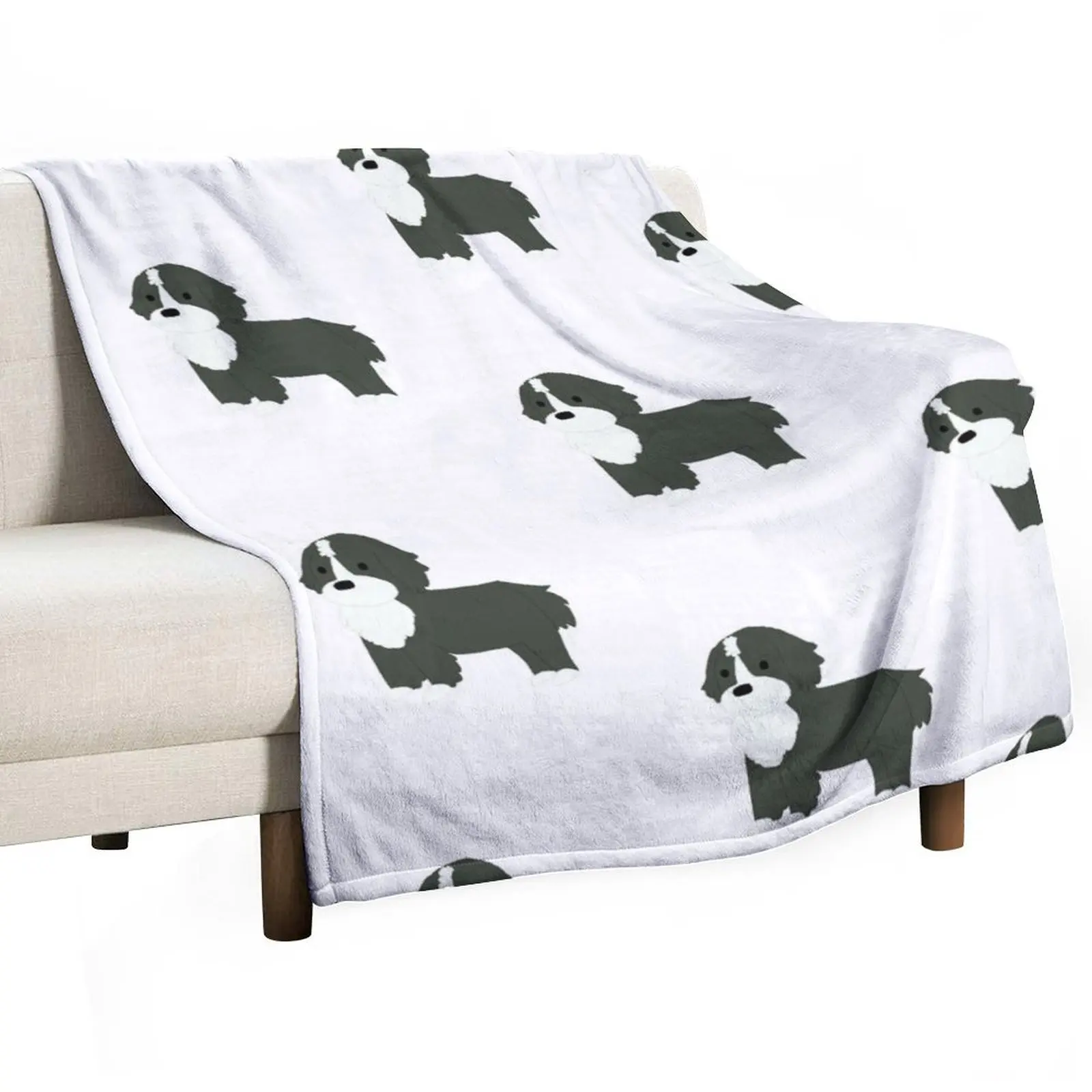 

Bernedoodle Throw Blanket Flannel Fabric Warm Decorative Throw Luxury Blankets