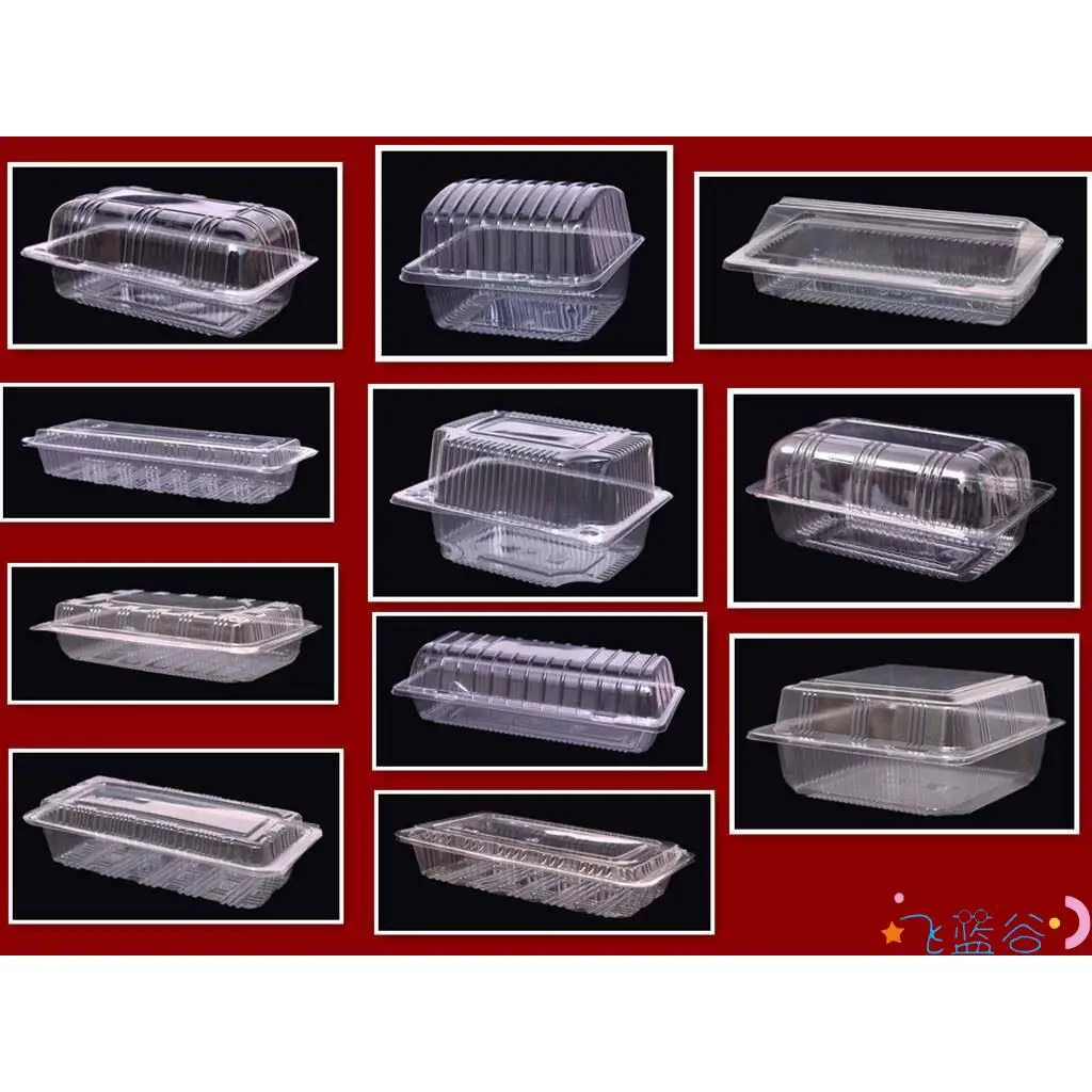

Transparent Plastic Pastry Box Cake Roll Sushi Packaging Box Disposable Baking Oven Safe Heat Resistant Gloves Included