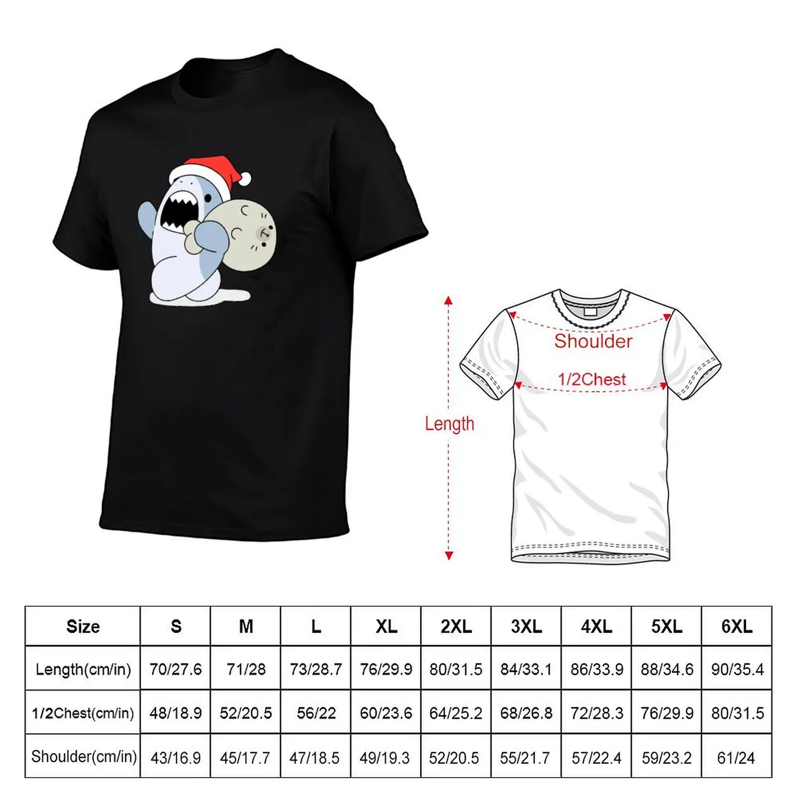 Samezu Santa Fitted T-Shirt summer top oversized t shirt shirts graphic big and tall t shirts for men