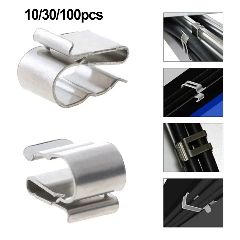 10/30/100 Pcs Solar Panel Cable Clips Cable Cord Mounting Fixing Clip For Home, Kayaks, Fishing Boats Cable Wire Installation