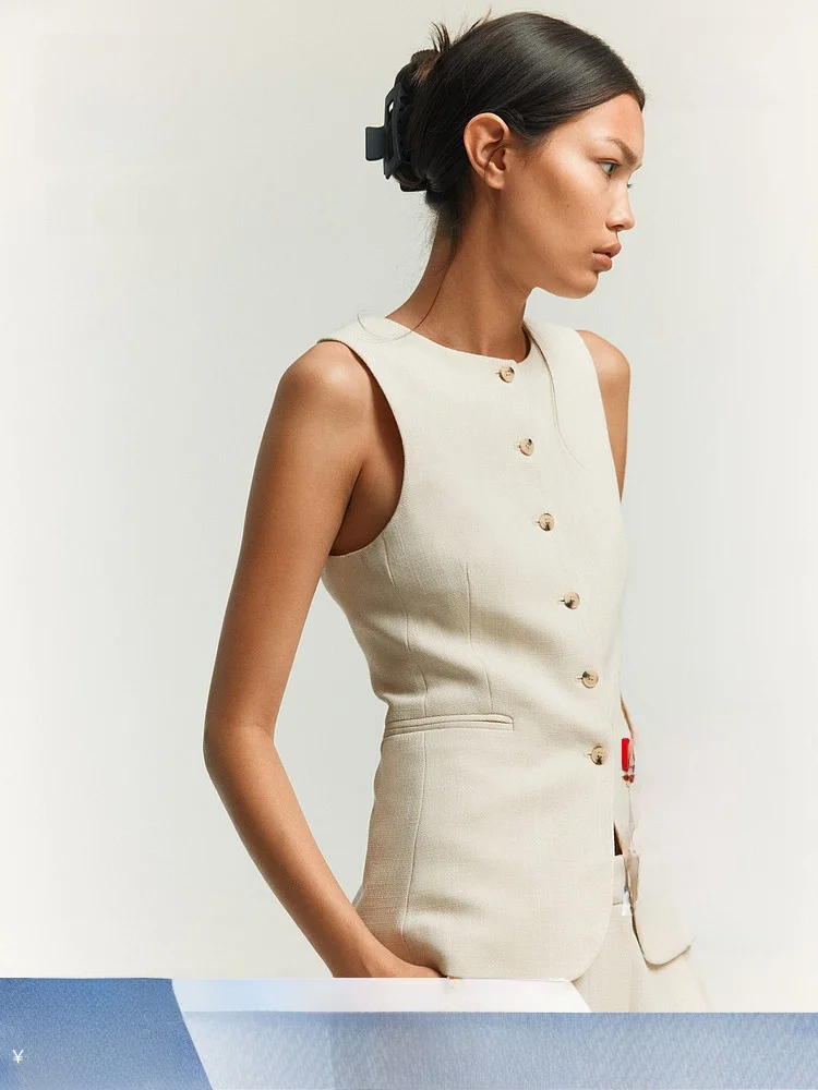 

Женский удлиненный жилет H&M для повседневной носки и деловых встреч, модная верхняя одежда из комфортного материала, гарантия качества