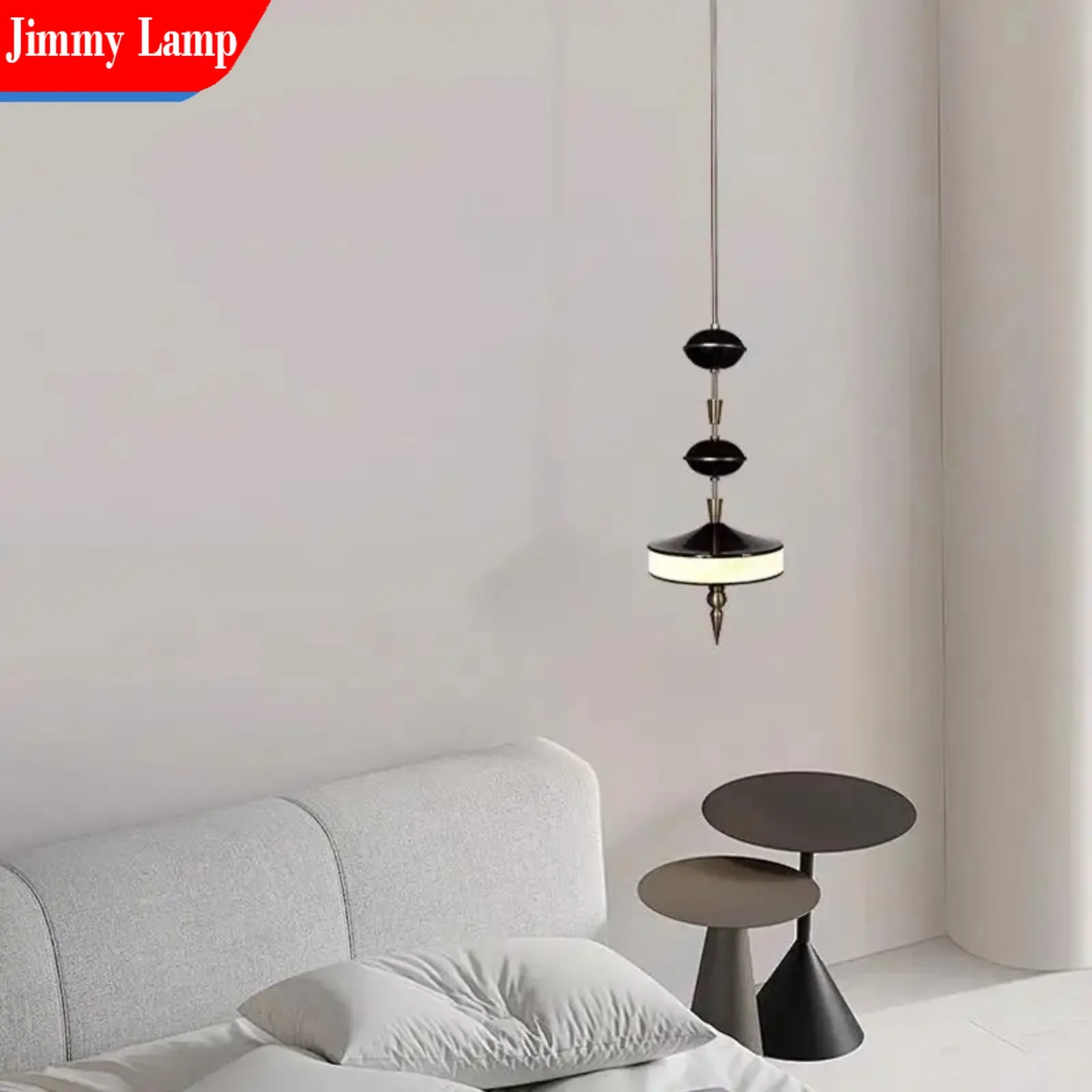 

Jimmy Italian modern Luxury LED Marble Pendant Lamp Bedside Restaurant Bar Study Glass Chandelier Living Room Lighting Decor
