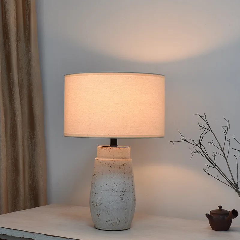 

Retro Style Pottery Pot E27 Led Table Lamps for Living Room Study Reading Lamp Bedroom Bedside Lights Hotel B&B Decor Ornaments
