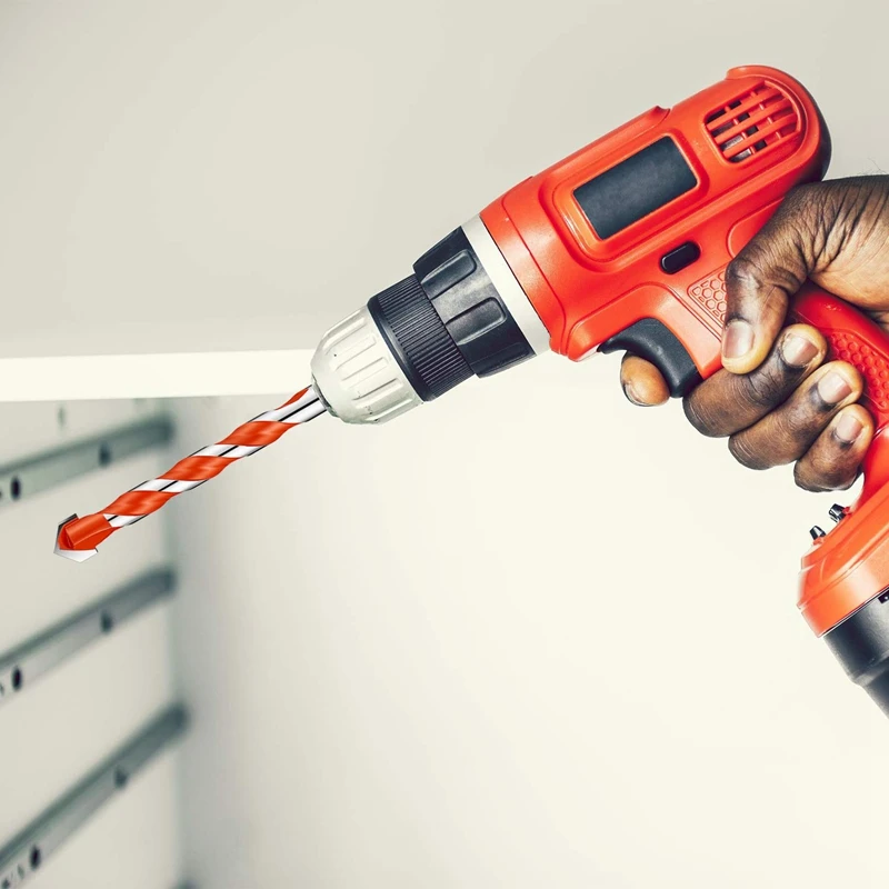 12 Pcs 6 Mm Masonry Drill Bit Sets Triangular Handle Multifunctional Drill Bits Punching Drill Bits Set For Power Tools